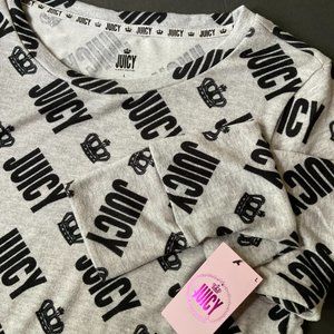 JUICY COUTURE Women's Long Sleeve Crown/Juicy Night Gown NWT Size L